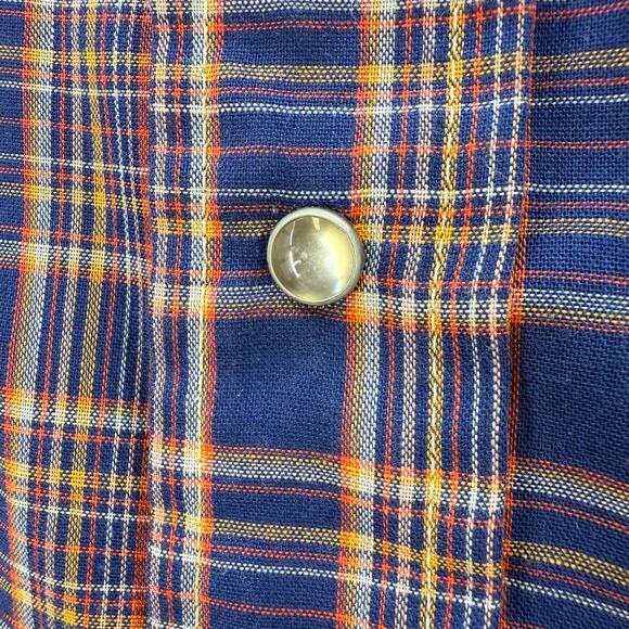 Levi Strauss & Co Shirt Men's XL Red Blue Plaid Western Cut Pearl Snaps Vintage - Picture 6 of 10